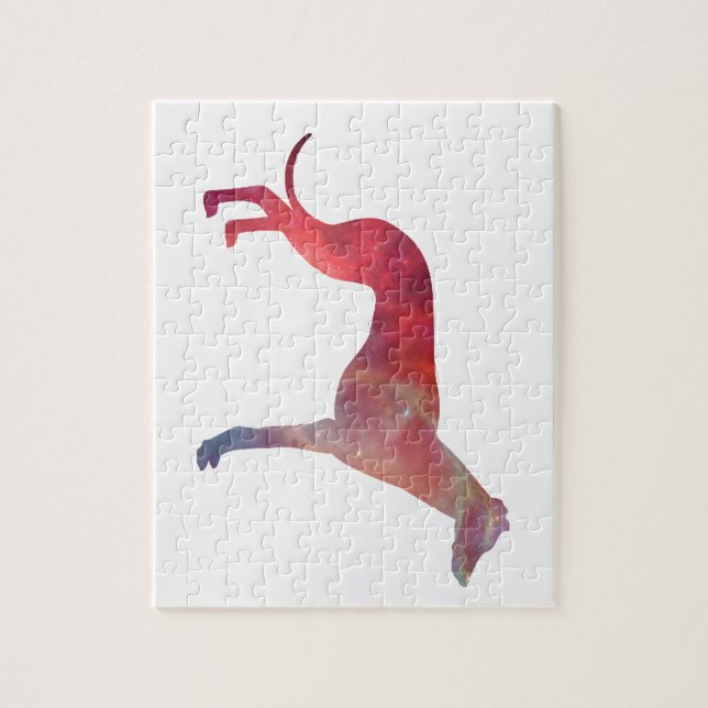 Windhundkosmos-Silhouette Puzzle (Vertikal)