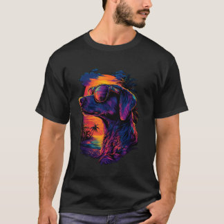 Windhundliebhaber Sonnenuntergang Retro Windhund T-Shirt