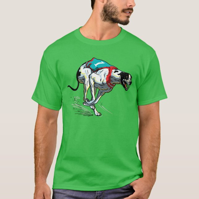 Windhundrennenhund T-Shirt (Vorderseite)