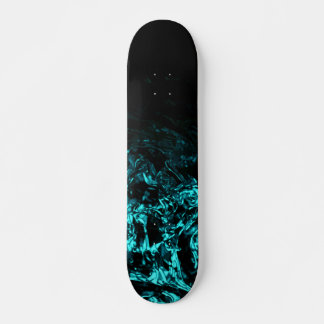 Windige Nacht Türkis Blau Schwarz Skateboard