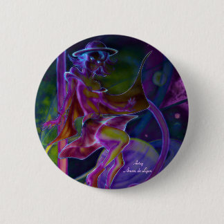 Windiges Saturn psychedelisch Button