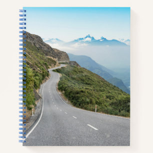 Winding Mountain Road Olympischer Nationalpark Notizbuch