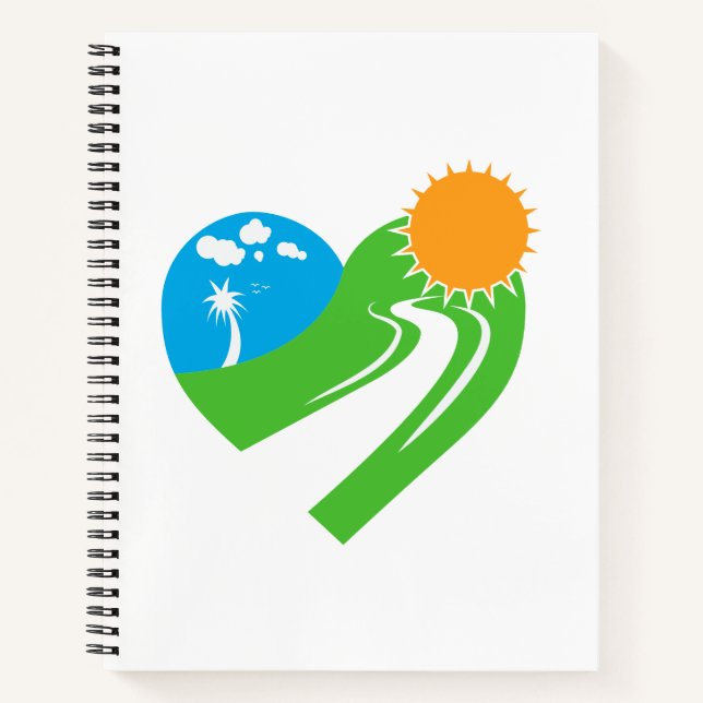 Winding Road Nature Herz Notizbuch (Vorderseite)