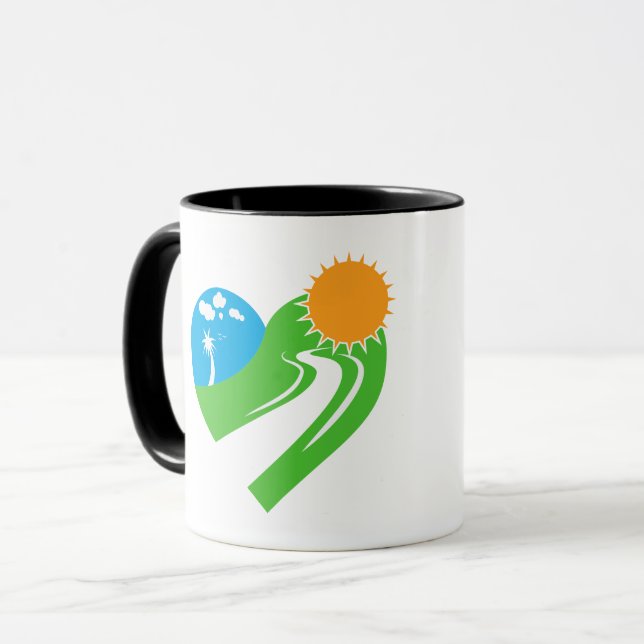 Winding Road Nature Herz Tasse (Vorderseite Links)