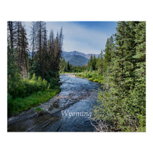 Winding Wyoming Stream (beschriftet) Poster