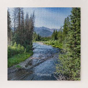 Winding Wyoming Stream (beschriftet) Puzzle
