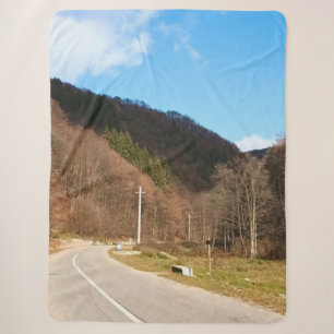 Windinge Straße durch den Wald – Wilde Natur Rumän Sherpadecke