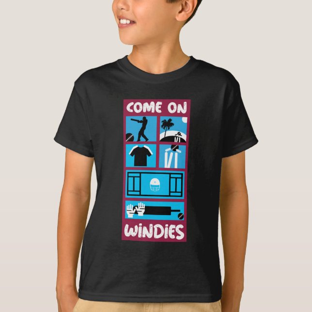 Windis Cricket West Indies Test Cricket T - Shirt (Vorderseite)