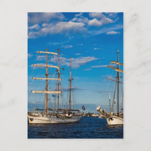 Windjammer auf dem Hanseschiff in Rostock Postkarte