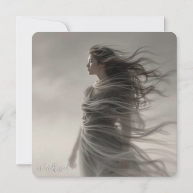 Windkissed - AI Fantasy Digital Art Druck (Vorderseite)