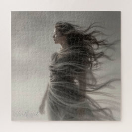 Windkissed - AI Fantasy Digitalkunst-Druck Puzzle