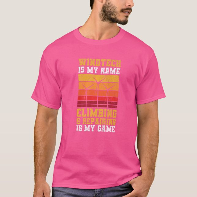 Windkraftangebot für einen Windtechniker T-Shirt (Vorderseite)