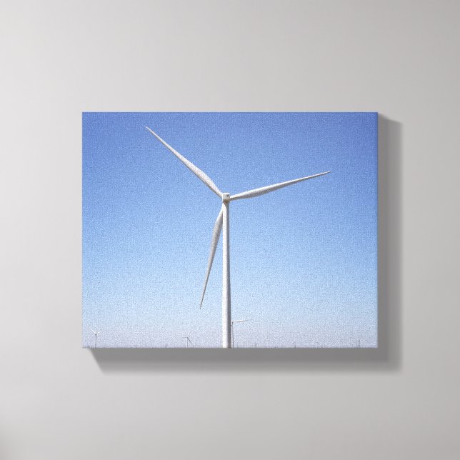 Windkraftanlage in einem ländlichen Oklahoma-Feld  Leinwanddruck (Vorderseite)