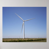 Windkraftanlage in einem ländlichen Oklahoma-Feld 