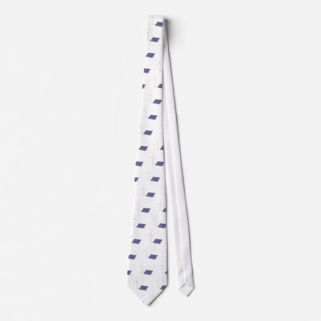 Windkraftanlage und Sonnenkollektor Krawatte (Vorderseite)