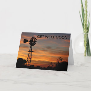 Windmill Get Well Card Karte