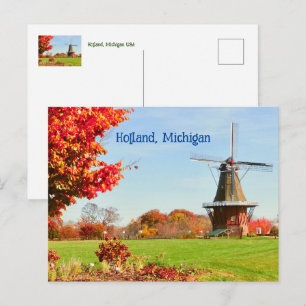WINDMILL, HOLLAND, MICHIGAN USA POSTKARTE