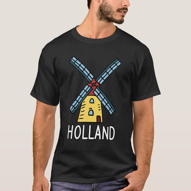 Windmill Holland Niederlande 3 T-Shirt (Vorderseite)