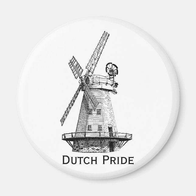 Windmill, holländischer Pride Magnet (Vorne)