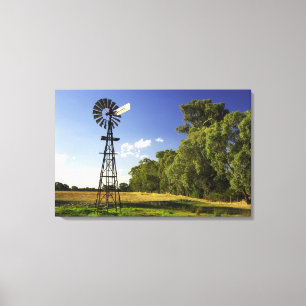 Windmill in der Nähe von Hume Highway, Victoria,  Leinwanddruck
