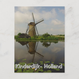 Windmill in Kinderdijk Postkarte