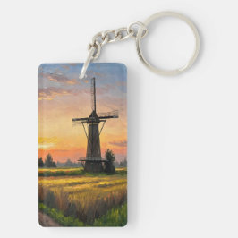 Windmill In The Countryside Schlüsselanhänger