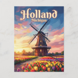 Windmill Island Gardens USA Postkarte