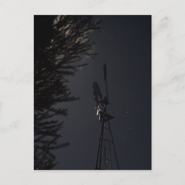WINDMILL NIGHT SKY QUEENSLAND AUSTRALIEN POSTKARTE (Vorderseite)
