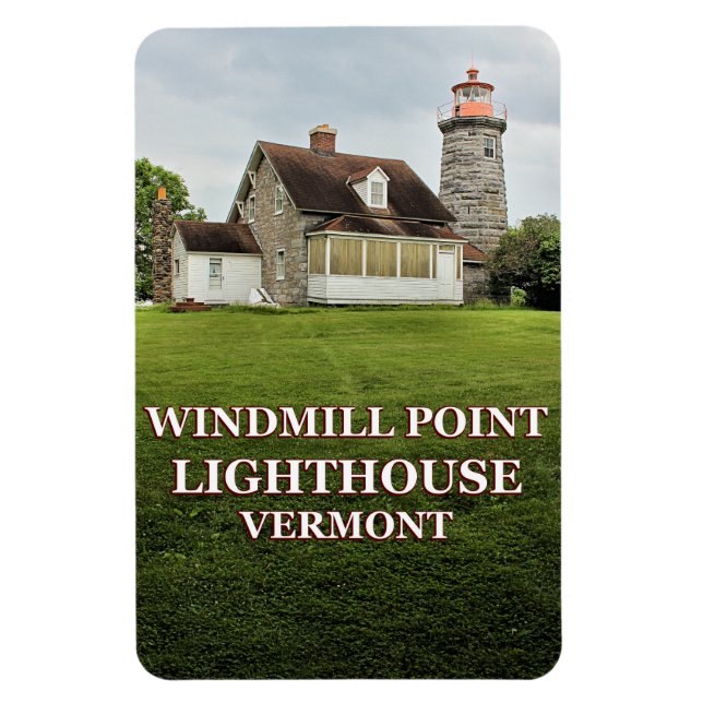 Windmill Point Lighthouse, Vermont Flexi Magnet (Vertikal)