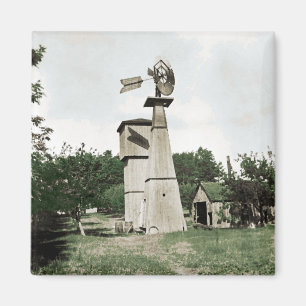 Windmill Rural Farm 1890er Jahre Colorsplash Wasse Magnet