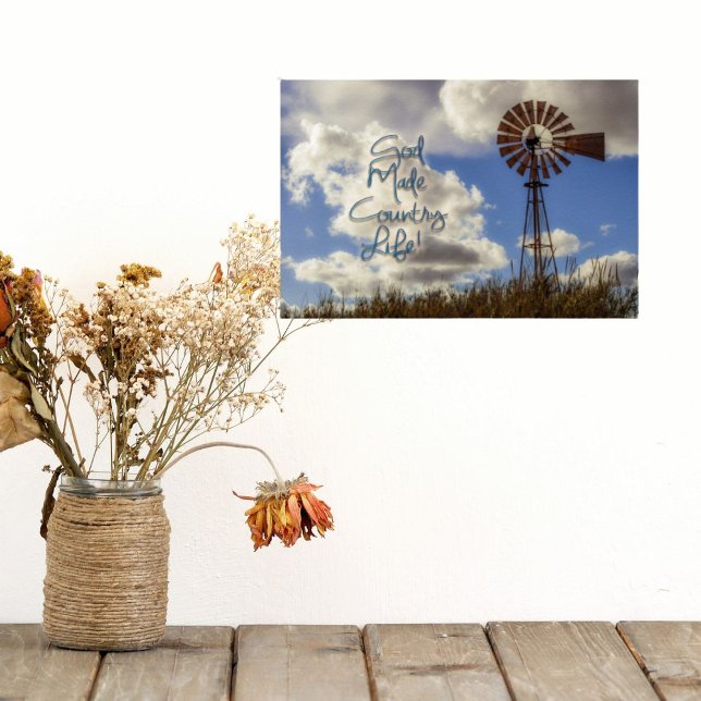 Windmill Szene Gott machte Country Life Poster (Von Creator hochgeladen)