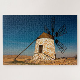 Windmill Tefia Fürteventura Spanien Landschaftlich Puzzle