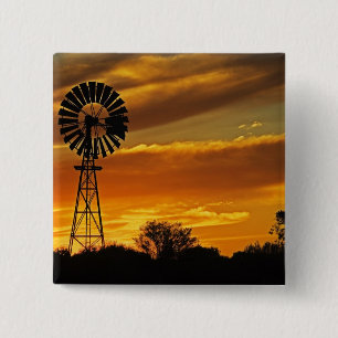 Windmill und Sunset, William Creek, Oodnadatta Button