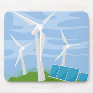 Windmills and Solar Cells Mousepad