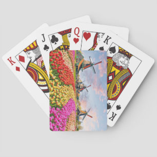 Windmills, Keukenhof, Niederlande Spielkarten