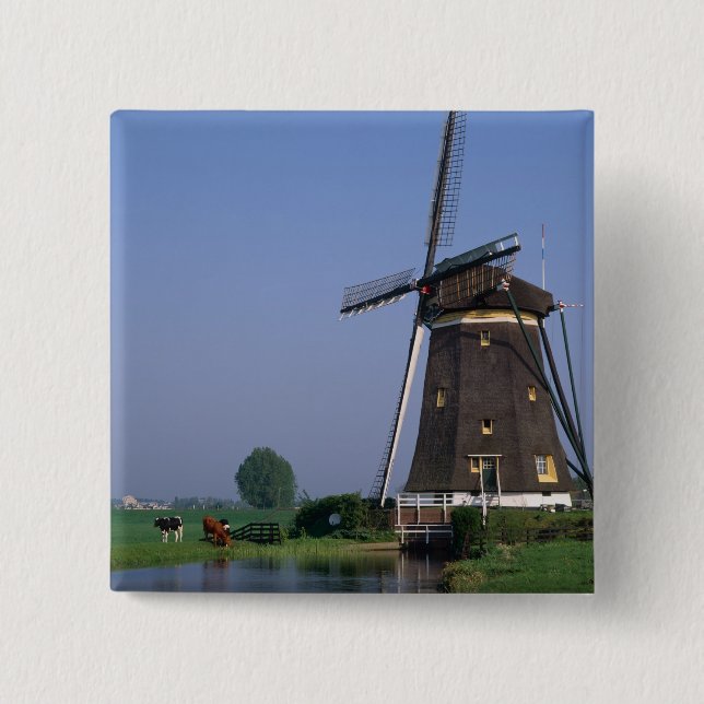 Windmills, Leidschendam, Niederlande Button (Vorderseite)