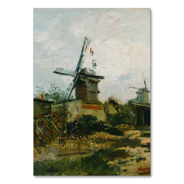 Windmills on Montmartre von Vincent Van Gogh Tischnummer (Vorderseite)