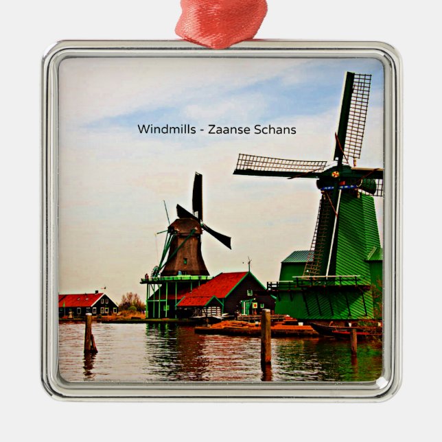 Windmills-Zaanse Schans Ornament Aus Metall (Vorne)