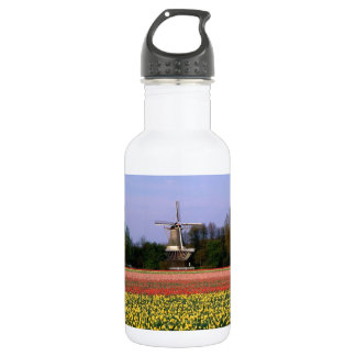 Windmühle auf den Birnengebieten Edelstahlflasche