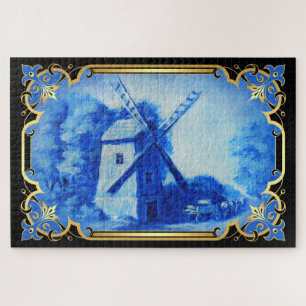 Windmühle blau (schweizerisch/norwegisch/Holland) Puzzle