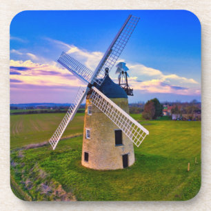 Windmühle Blaue Himmel Getränkeuntersetzer