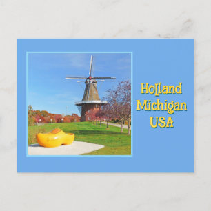 Windmühle, Holzschuh, Holland, Michigan USA Postkarte