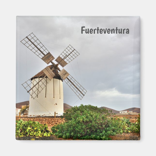 Windmühle in Fürteventura Magnet (Vorne)