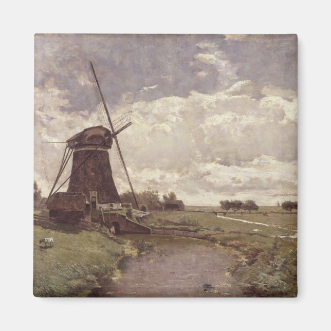 Windmühle in Leidschendam Magnet (Vorne)
