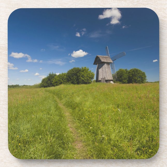 Windmühle in Mikhailovskoye Untersetzer (Vorderseite)