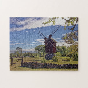 Windmühle Landschaft Estland Insel Saaremaa Jigs Puzzle