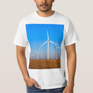 Windmühle Landschaft T-Shirt