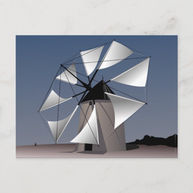 Windmühle Postkarte (Vorderseite)