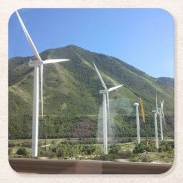 Windmühle Rechteckiger Pappuntersetzer