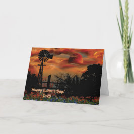 Windmühle und Orangenmond Karte